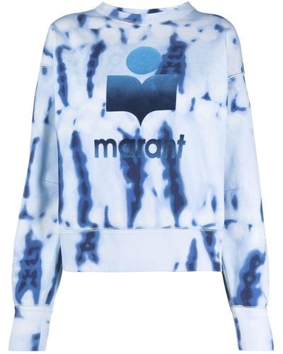 Isabel Marant Sweater Met Tie-dye Print - Blauw