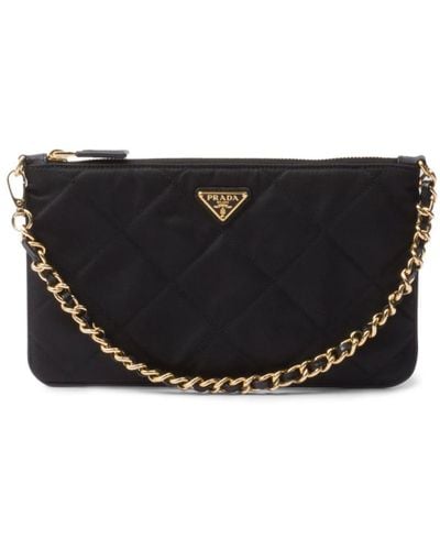 Prada Quilted Re-nylon Pouch - Black