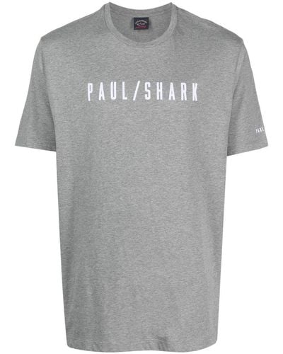 Paul & Shark Camiseta con logo estampado - Gris