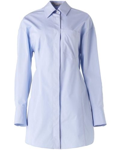 Stella McCartney Cotton-poplin Shirt Dress - Blue