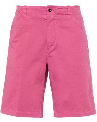 Drumohr Mid-rise Twill Chino Shorts - Pink