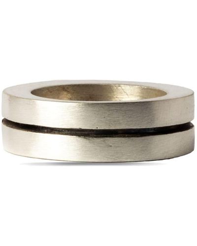 Parts Of 4 Crescent Crevice Sterling-silver Ring - Metallic
