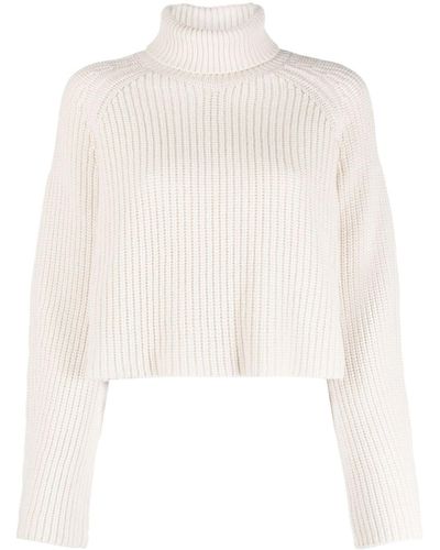 Societe Anonyme Emma Ribbed-knit Roll-neck Sweater - White