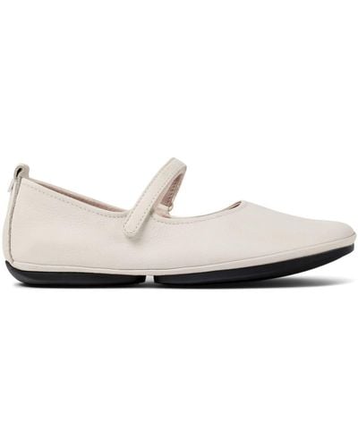 Camper Right Nina Leather Ballelrina Shoes - White