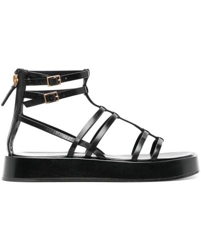 Tory Burch Sandalias Capri Gladiator - Negro