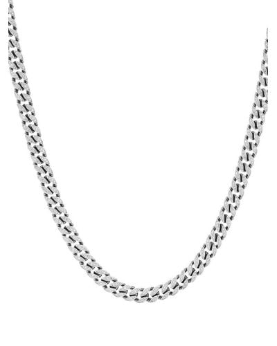 David Yurman 8mm Diamond Curb Chain Necklace - Metallic