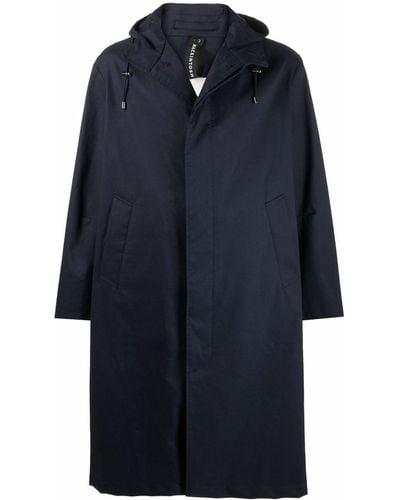 Mackintosh Wolfson Hooded Raincoat - Blue
