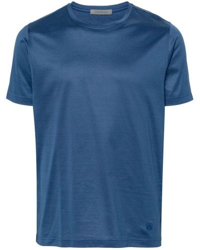 Corneliani クルーネック ロングtシャツ - ブルー