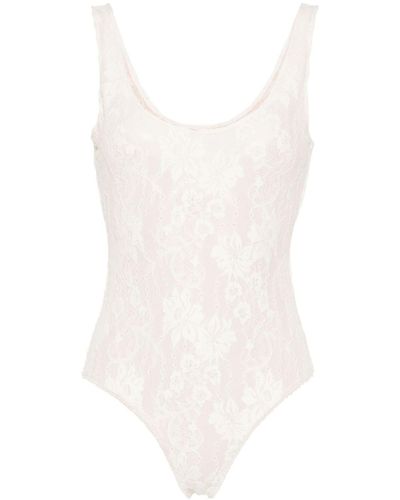 Zimmermann Floral-lace Bodysuit - White