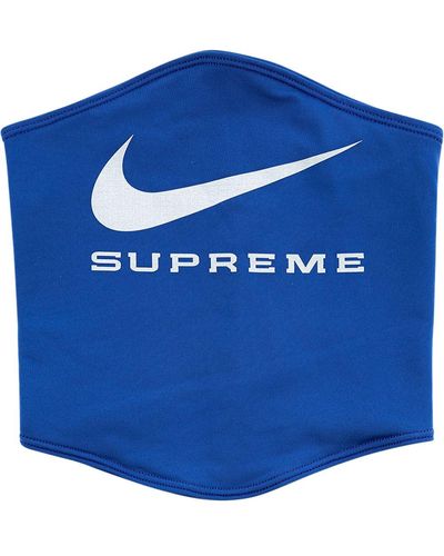 Supreme X Nike Logo-print Neck Warmer - Blue