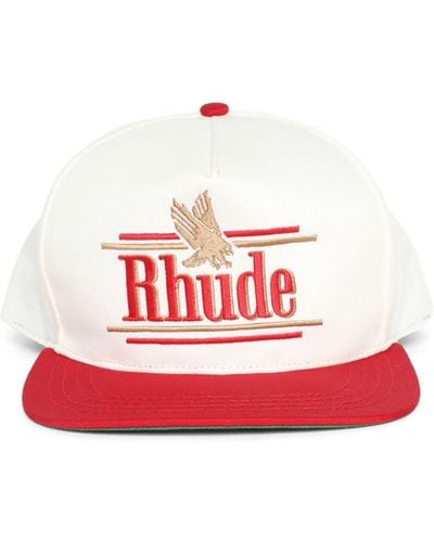 Rhude Rossa Baseballkappe mit Logo-Stickerei - Rot