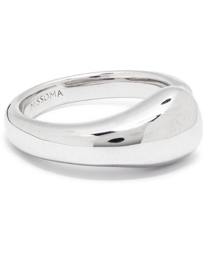 Missoma Organic Polished-finish Open Ring - White
