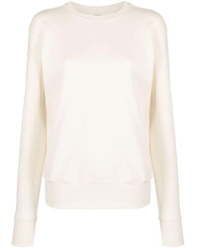 Totême Crew-neck Organic Cotton Sweatshirt - White