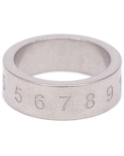 Maison Margiela Numerical Engraved Ring - White