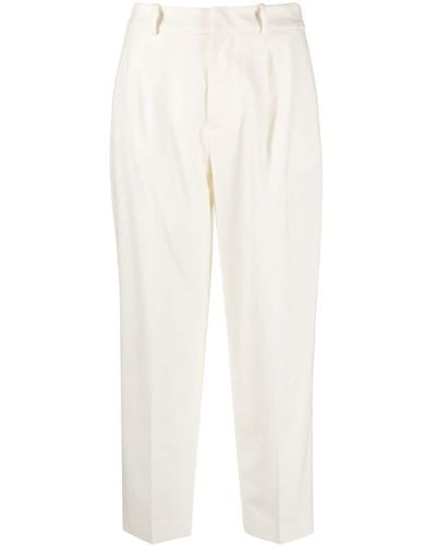 PT Torino Pantalones slim con corte tapered - Blanco