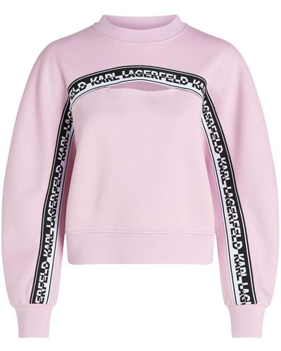 Karl Lagerfeld Sweatshirt mit Cut-Outs - Pink