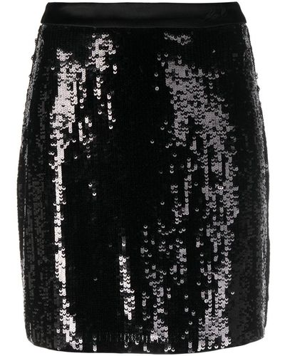 Karl Lagerfeld Falda ajustada con lentejuelas - Negro