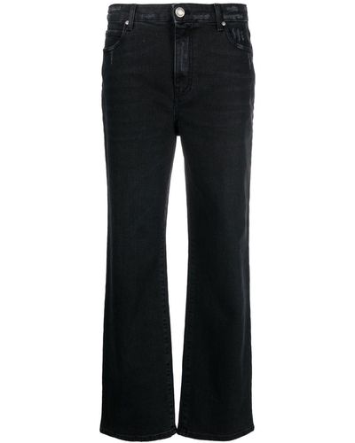 Pinko Jeans dritti con effetto vissuto - Nero