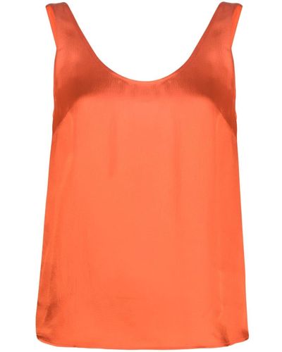 Twin Set Top con placca logo - Arancione