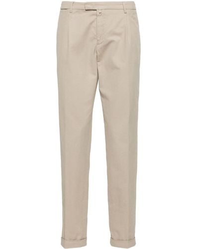 Briglia 1949 Inverted-pleat Tapered Chinos - Natural