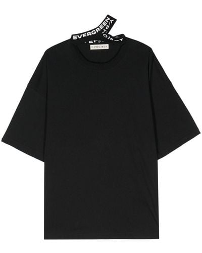 Y. Project Triple Collar Tシャツ - ブラック