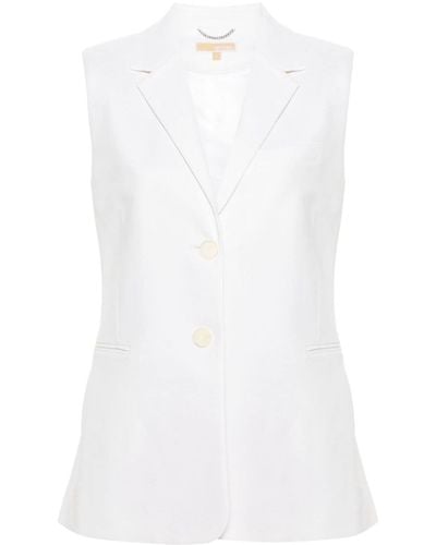 MICHAEL Michael Kors Vestido estilo blazer sin mangas - Blanco