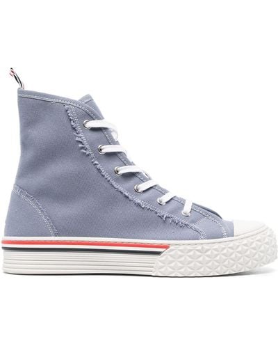 Thom Browne Rwb-stripe High-top Sneakers - Blue