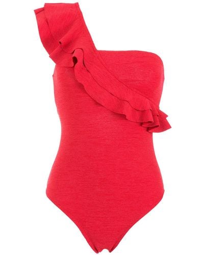 Clube Bossa Siola Ruffle-trimmed Swimsuit - Red