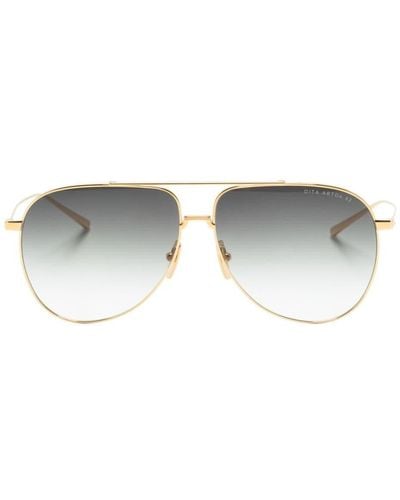 Dita Eyewear Pilot-frame Gradient Sunglasses - Metallic