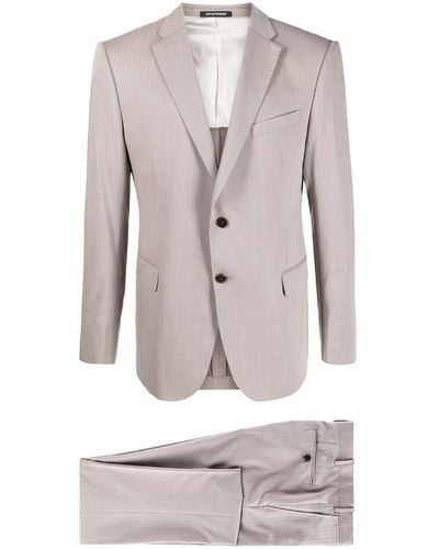 Emporio Armani Single-breasted Suit - Grey