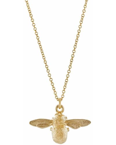 Alex Monroe 18kt Yellow Gold Inbetweeny Bee Necklace - Metallic