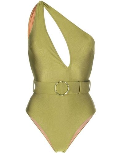 Noire Swimwear One-shoulder Swimsuit - Green