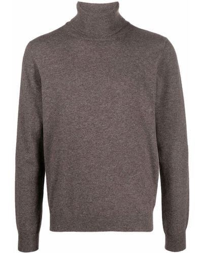 Malo Roll-neck Cashmere Sweater - Brown