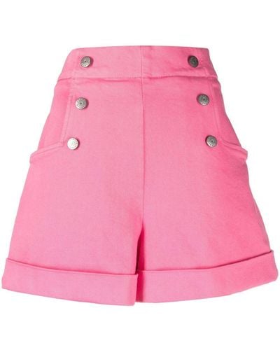 P.A.R.O.S.H. Shorts mit Knöpfen - Pink