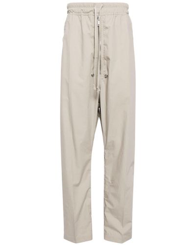 Rick Owens Broek Met Verlaagd Kruis En Toelopende Pijpen - Naturel