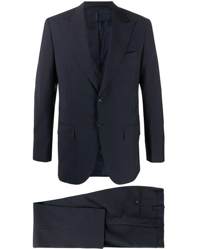 Kiton テーラード シングルスーツ - ブラック