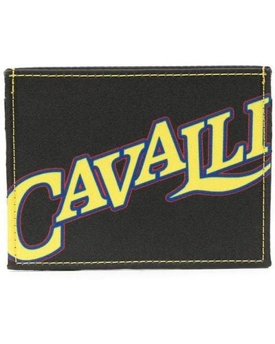 Roberto Cavalli Kartenetui mit Logo-Print - Schwarz