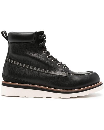 Woolrich Lace-up Leather Boots - Black