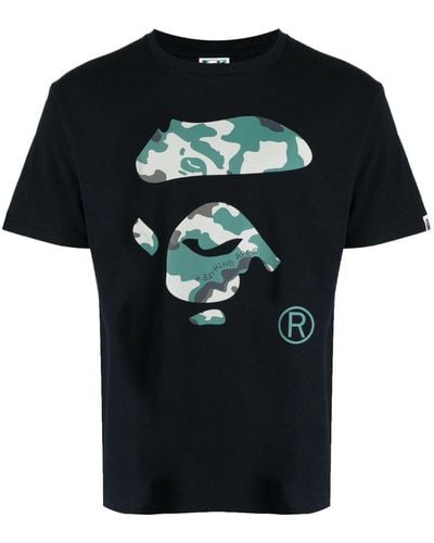 A Bathing Ape Camiseta con logo estampado - Negro