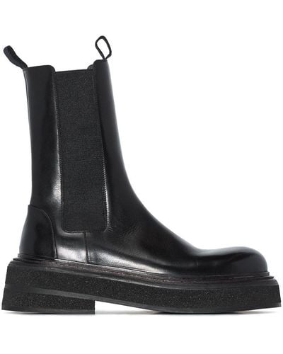 Marsèll Zuccone Leather Ankle Boots - Black