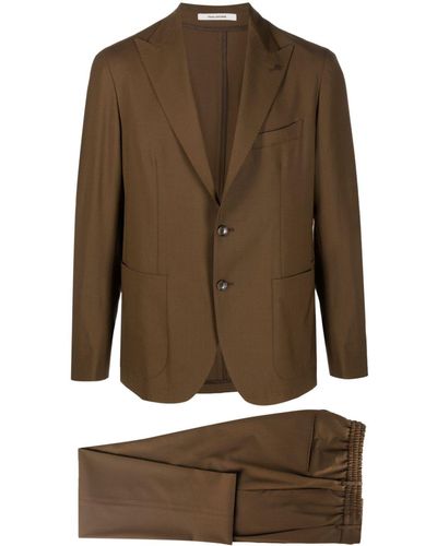 Tagliatore Peak-lapels Single-breasted Suit - Brown