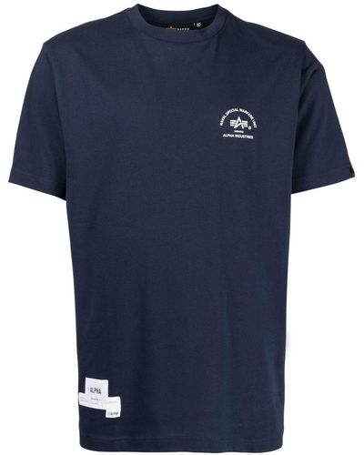 Alpha Industries ロゴ Tシャツ - ブルー