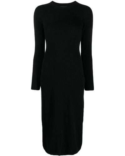 Simonetta Ravizza Long-sleeve Cashmere Dress - Black