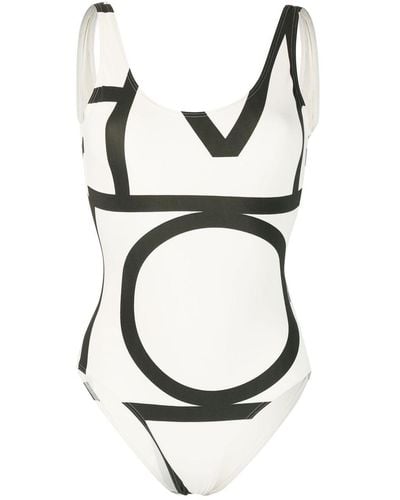 Totême Monogram One-piece Swimsuit - Black