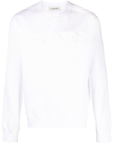 Lanvin Sweater Met Geborduurd Logo - Wit