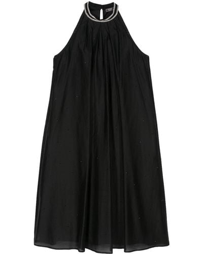 Peserico Rhinestone-embellished Midi Skirt - Black