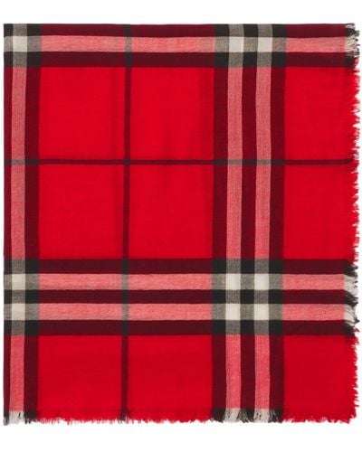 Burberry Check wool scarf - Rot