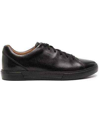 Clarks Un Costa Lace Leather Sneakers - Black