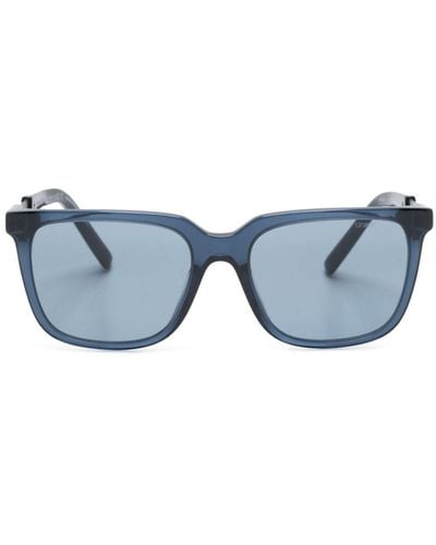 Giorgio Armani Sonnenbrille mit breitem Gestell - Blau