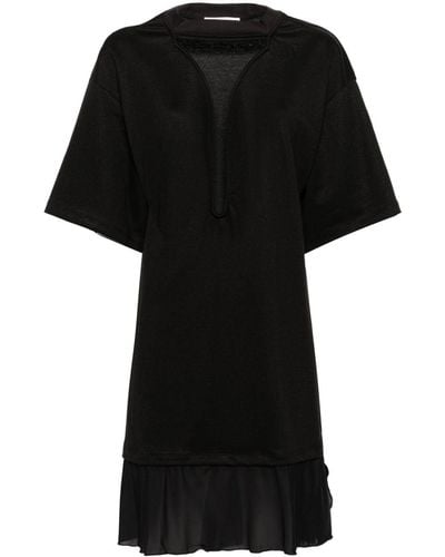 Victoria Beckham Cut-out T-shirt Minidress - Black